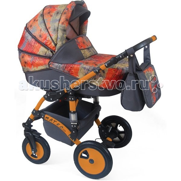 Коляска Alis Mateo Lux 2 в 1Mateo Lux 2 в 1 Коляска Alis Mateo Lux 2 в 1Mateo Lux 2 в 1Детская коляска Alis Mateo Lux 2 в 1 – улучшенная версия полюбившейся модели «Mateo», которая обрела новое шасси с дополнительной амортизацией. Благодаря этому она стала намного мягче при движении по бездорожью и разбитому асфальту. Также Alis Mateo Lux 2 в 1 получила много новых расцветок, которые порадуют родителей своим разнообразием. Люлька из прочного пластика имеет жесткое дно и регулируемое изголовье. В летнее время можно открыть вентиляционное окошко в капоре и, тем самым, обеспечить свободное поступление воздуха в спальный модуль. В комплекте детской коляски предусмотрен реверсивный прогулочный модуль с полностью раскладывающейся спинкой. Родительская ручка настраивается по высоте под рост мамы или папы. Складывается конструкция простыми движениями по принципу «книжки». Шасси: демонстрирует супермягкий ход по неровным дорогам все колеса надувные с камерами и подшипниками пластиковые декоративные диски на колесах пружинная амортизация на задней оси возможность регулировать жесткость амортизаторов регулируемая высота родительской ручки передние «плавающие» колеса с фиксацией удобная педаль тормоза на задней оси открытая глубокая корзина из ткани Люлька: жесткое пластиковое дно регулируемое изголовье функция укачивания бесшумное регулирование капюшона центрированная ручка для переноски Прогулочный блок: устанавливается в любом направлении многопозиционная спинка подножка регулируется по высоте складной / увеличивающийся в объеме капюшон габариты в разложенном виде (ДхШхВ), см: 102х60х117 внутренний размер люльки(ДхШхВ), см: 73х37х20 внешний размер люльки (ДхШ), см: 80х36 размер прогулочного блока: ширина сиденья — 37 см, глубина сиденья — 33 см максимальная длина спального места в прогулочном блоке: 90 см размер автокресла (ШхГхВ), см: 56х65х58 диаметр колес, см: передние — 23, задние — 29 ширина колесной базы, см: 59<br>