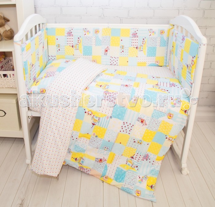 

Бампер для кроватки Baby Nice (ОТК) Споки ноки Совы B79067
