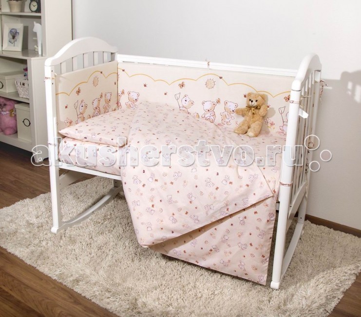 фото Комплект в кроватку baby nice (отк) мишки (6 предметов)