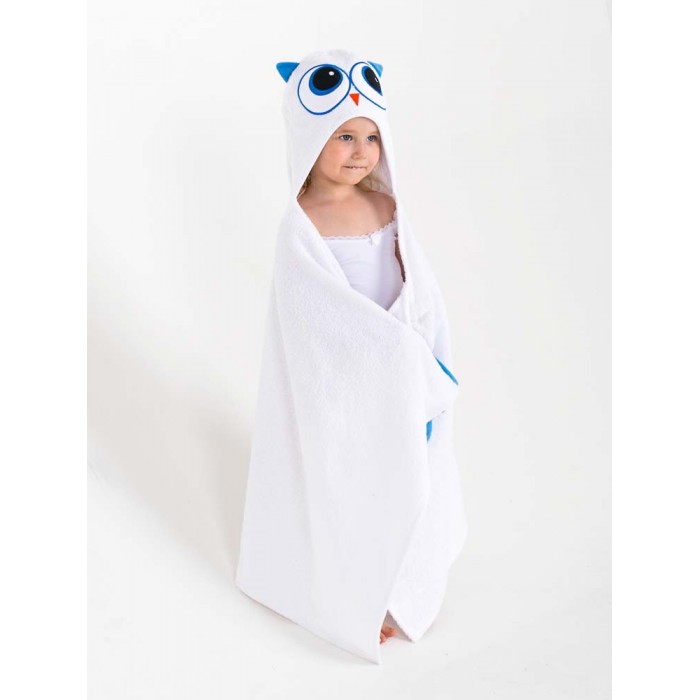 BabyBunny Полотенце детское махровое с капюшоном Сова M 125х65 см