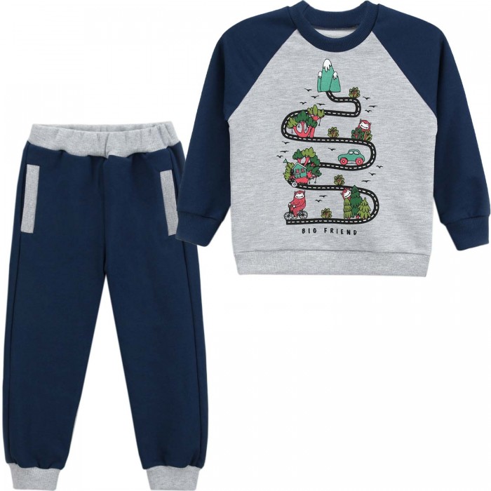 

Babycollection Комплект для мальчика (свитшот и брюки) Веселая дорога, Комплект для мальчика (свитшот и брюки) Веселая дорога