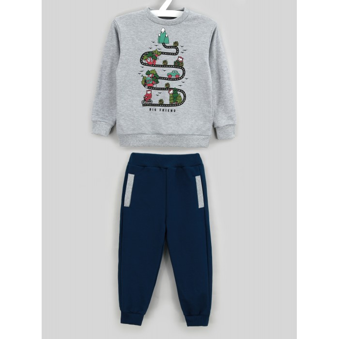 

Babycollection Костюм для мальчика (свитшот, брюки) Веселая дорога, Костюм для мальчика (свитшот, брюки) Веселая дорога