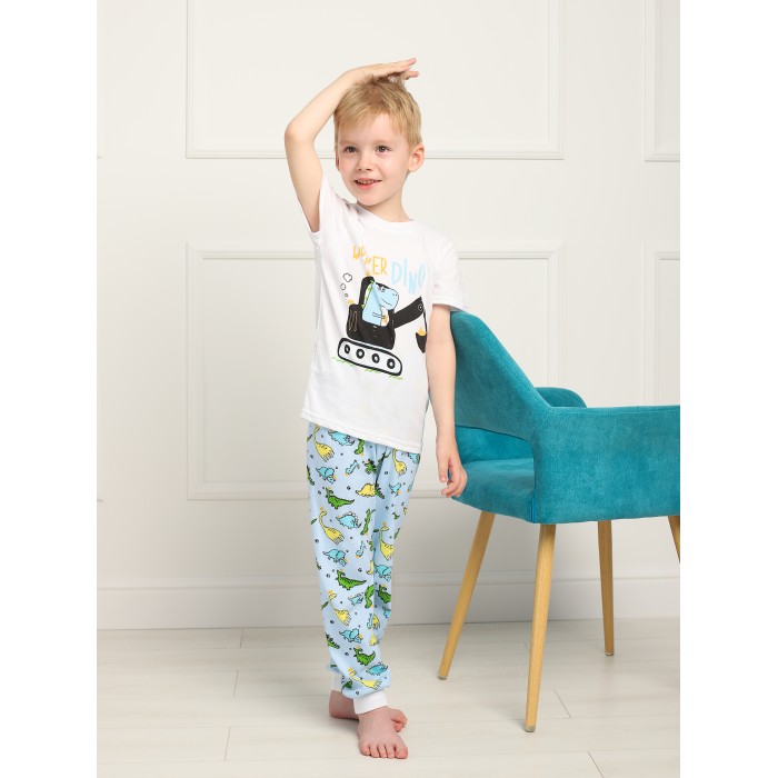 

Babycollection Пижама для мальчика Дино и эскаватор, Пижама для мальчика Дино и эскаватор