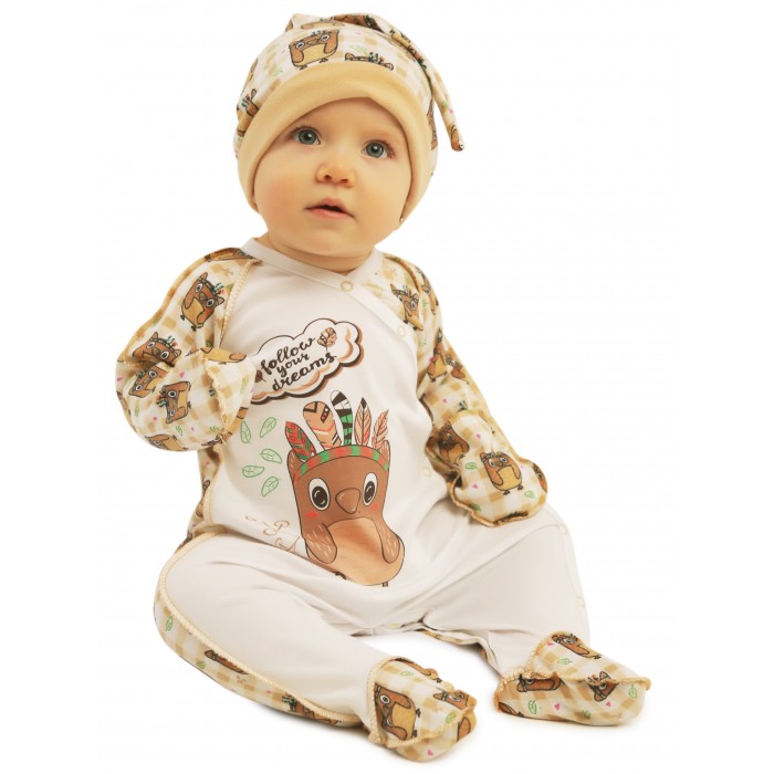 Babyglory Комбинезон Клеточка-Сова KL001