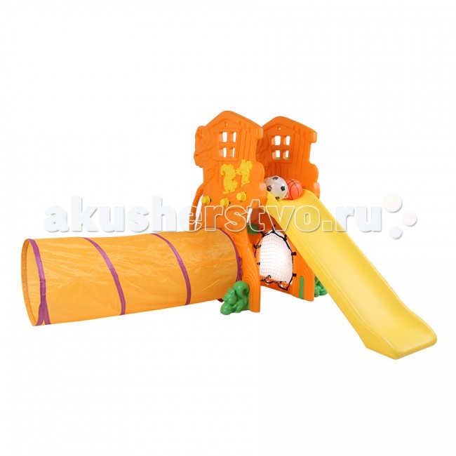 BabyOne Игровой комплекс Ching-Ching Дом Дерево 17-SLИгровой комплекс Ching-Ching Дом Дерево 17-SL BabyOne Игровой комплекс Ching-Ching Дом Дерево 17-SLИгровой комплекс Ching-Ching Дом Дерево 17-SLChing Ching Горка-комплекс Дом-Дерево — игровой центр для игр в помещении или на свежем воздухе, предназначен для детей от 2 лет. Включает в себя пластиковую горку с боковым туннелем для лазания, баскетбольным щитом и футбольными воротами. В комплекте также два футбольных мяча. Такой игровой комплекс непременно понравится Вашему малышу, ведь это не просто комплекс, а целая игровая площадка, где каждый малыш сможет найти что-то себе по душе. Комплекс состоит из горки, тоннеля, футбольных ворот и баскетбольного кольца. А если Ваш малыш захочет, он может играть в этом комплексе как в домике. Комплекс имеет красочный дизайн в виде дерева. Размер: 160x130x170 см Веc: 15 кг<br>