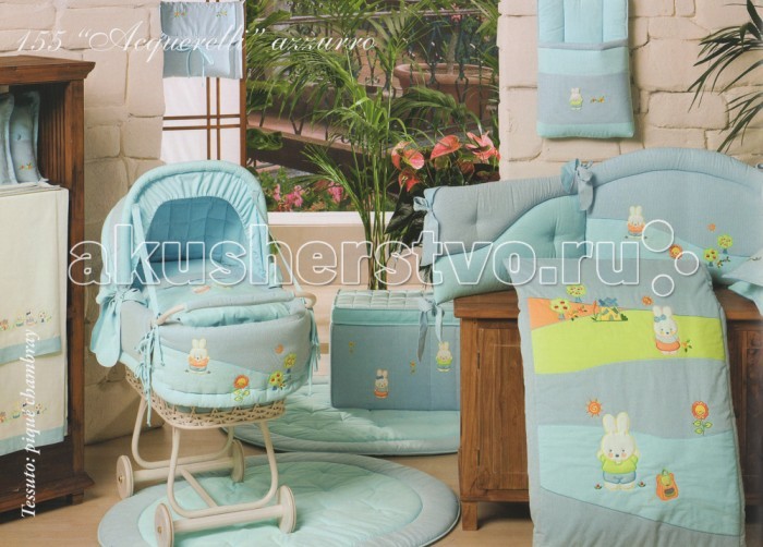 BabyPiu Acquerelli - Мягкая корзинаAcquerelli - Мягкая корзина BabyPiu Acquerelli - Мягкая корзинаAcquerelli - Мягкая корзинаВысокое качество таней, итальянский непревзойденный дизайн! Оформите детскую комнату аксессуарами из коллекции Акварелли. В коллекции Акварелли используется 5 видов ткани Пике, необыкновенная вышивка и аппликация. Материал: 100% хлопок высокого качества<br>
