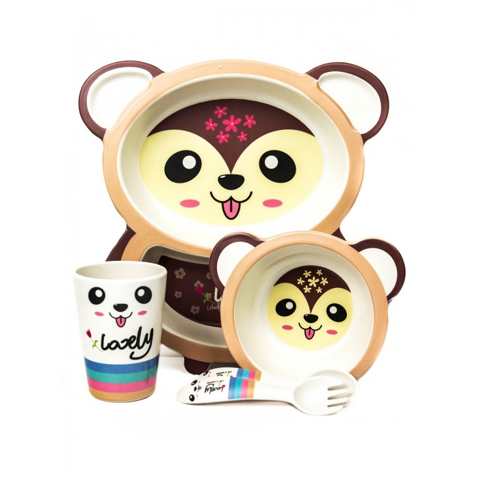 

Bambooki Бамбуковая посуда для детей Медвежонок, Бамбуковая посуда для детей Медвежонок