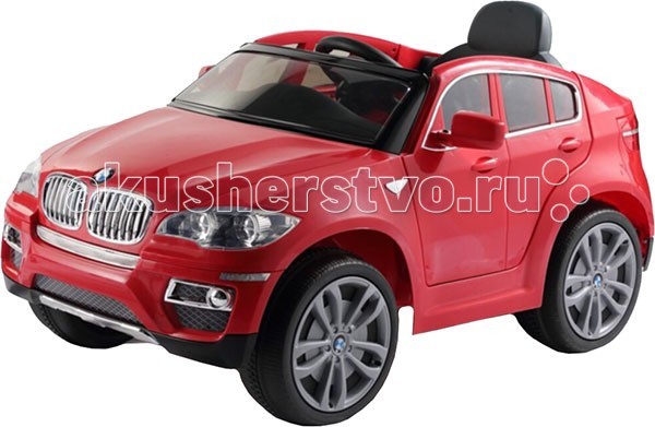 Электромобиль Barty BMW X6BMW X6 Электромобиль Barty BMW X6BMW X6В электромобиле BMW-X6 имеется одно посадочное место. Двери мобиля открываются. Данная серия BMW рассчитана на нагрузку до 30 кг. Следовательно, маленьким водителем машины могут быть дети в возрасте не старше 8 лет. Две скорости назад и вперёд (3-5 км/ч), отличная маневренность. Мультифункциональные тумблеры, кнопки, рычаги внутри салона привлекут начинающего водителя, ведь их можно крутить, нажимать, передвигать и т.д. При этом будут выдаваться звуковые и световые эффекты. К примеру, панель приборов салона подсвечивается неоновым мерцанием. Фары авто зажигаются и выдают дальний мощный луч света. Есть возможность подключения MP3-плеер во время звучания музыки свет будет мигать в такт мелодий. А управлять звуком и контролировать громкость можно с панели большими кнопками, предназначенными для этой цели. Кроме того, есть ещё и разъём подключения мобильного телефона. Фирменные значки BMW, боковые зеркала, ветровое оргстекло, хромированные диски, все детали выдержаны в настоящем стиле легендарного BMW. Основные особенности детского электромобиля: для детей от 3-х до 6-ти лет лицензионная копия кроссовера BMW X6 супер мощный электромобиль, перезаряжаемый 2 мотора (2x 35W) 2 аккумулятора 6V/7AH скорость от 3 до 5 км/ч, реверс высокий/низкий режим скорости 1 посадочное место ремень безопасности максимально допустимая нагрузка : 30 кг открывающиеся двери с пластиковыми стёклами 2 зеркала заднего вида зарядка BMW W/220 ~ 240V движение вперед-назад, поворот - рулем свет фар: передние, задние сигнал гудка управляется пультом или из водительской кабины радиус действия пульта 30 метров поставляется в фирменной красивой коробке BMW спидометр, тахометр, индикатор зарядка батареи с подсветкой звук мотора: завод, движение заводится с кнопки, как оригинал Mp3-подготовка: вход, регулятор громкости, воспроизведение звука в отличном качестве через встроенные колонки автомобиля. хромированная решетка: фирменные ноздри BMW X6 высокий клиренс Размеры электромобиля: 117 х 73.5 х 59 см Вес электромобиля: 18 кг В комплекте: аккумулятор, зарядное устройство, пульт дистанционного управления.<br>