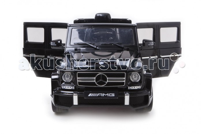 Электромобиль Barty Mercedes Benz G63 AMGMercedes Benz G63 AMG Электромобиль Barty Mercedes Benz G63 AMGMercedes Benz G63 AMGЭлектромобиль «G63 AMG» является точной копией реального авто Mercedes-Benz. Внедорожник «G63 AMG» изготовлен по лицензии компании Mercedes-Benz, поэтому данная модель с её фирменными элементами отделки, хромированными вставками и отличной комфортной ездой соответствует реалистичности на 100%. Внешний вид электромобиля, оригинальный интерьер внутри салона обеспечат маленькому водителю настоящее эмоциональное наслаждение и радость во время движения. Потому что этот мобиль имеет ряд превосходных преимуществ: Предназначен для детей от 3 до 8 лет Двери открываются, как в настоящем авто. Есть кнопка фиксации для защиты от открытия во время езды, пружинные амортизаторы спереди и сзади В салоне предусмотрен разъём MP3 и акустическая система (отличная возможность насладиться музыкой при езде, сам плеер-MP3 не входит в комплект) Колёса eva со стальными шасси Мультимедийное рулевое колесо Стекло лобового вида с эмуляцией дворников Фары светятся (с заднего и переднего вида) Подсветка панели приборов Зеркала для обозрения вида сзади Запуск двигателя с кнопки пуск Материал мобиля – противоударный, пластик высокого качества Электромобиль имеет высококачественную покраску с глянцевым покрытием кузова Помимо вышеперечисленных качеств, внедорожник «Mercedes G63 AMG» имеет следующие технические характеристики: Для безопасного движения ребёнка предусмотрены фиксирующие ремни на сидениях В комплект входит пульт д/у, которым родитель может контролировать передвижение автомобиля Мощность – 2 двигателя 35W каждый Два ведущих задних колеса Герметичный аккумулятор 12 V — 7 АH Зарядное устройство 220 В Количество скоростей – две назад (3.5 км/ч и 6 км/ч) и две вперёд (3.5 км и 6 км/ч) Звуковое сопровождение В комплектацию с чехлом входит кожаный чехол на сидение. В остальные расцветки чехол не входит в комплект. Электромобиль имеет габариты: 132 х 66 х 60 см. Масса: 23 кг. Допускается максимальная нагрузка по весу до 35 кг одного ребёнка.<br>