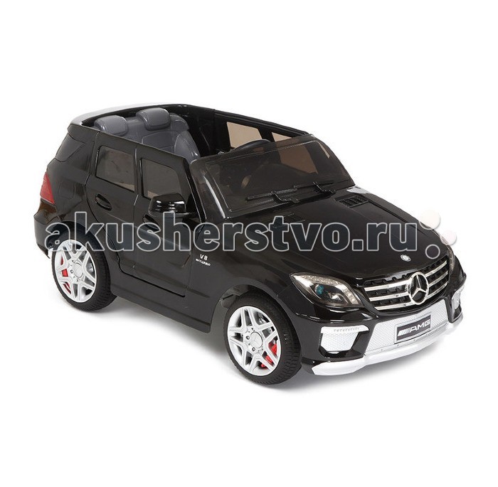 Электромобиль Barty Mercedes-Bens ML-63 AMG с резиновыми колесамиMercedes-Bens ML-63 AMG с резиновыми колесами Электромобиль Barty Mercedes-Bens ML-63 AMG с резиновыми колесамиMercedes-Bens ML-63 AMG с резиновыми колесамиЭлектромобиль Barty Mercedes-Bens ML-63 AMG с резиновыми колесами точная копия оригинальной модели Mercedes-Benz AMG. Особенности: обе боковые двери открываются руль со значком Mercedes-Benz ветровое оргстекло боковые зеркала хромированные диски хромированные значки Mercedes-Benz реалистичная приборная панель в салоне с подсвечивающимися голубым неоновым светом приборами световые и звуковые эффекты диодные огни фар – все повторяет настоящий автомобиль. Мягкие резиновые колеса выполнены по новейшей технологии- с добавлением латекса. Это самые мягкие колеса в нашей коллекции электромобилей. Заводится электромобиль путем поворота ключа как у настоящего автомобиля. При этом издается звук, как если Вы заводите настоящий авто- “рев автомобиля”. Приводится в движение нажатием ногой на педаль- все как в настоящем авто. Едет вперед-назад, 2 скорости, 4WD. Вы можете управлять электромобилем дистанционно с помощью пульта радиоуправления: вперед- назад, вправо- влево. Пульт управления: индивидуальный (настраивается по Bluetooh). Максимальная скорость- 3-5 кмч. Очень красивое покрытие корпуса: мерцающая металлическая покраска. Очень красивая голубая неоновая подсветка приборов на панели в салоне авто. Фары светятся в темноте ярким светодиодным светом. Амортизаторы. Есть вход для мобильного телефона, МРЗ. Возможно регулировать громкость. Battery: 6V7Ahx2. Charger: 12V1000 m A. 2 мотора 35W. 2 двигателя, 2 аккумулятора. В комплекте: зарядное устройство и аккумулятор.<br>