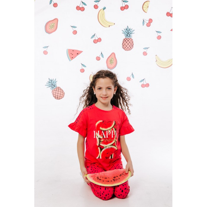 Batik Футболка для девочки Happy