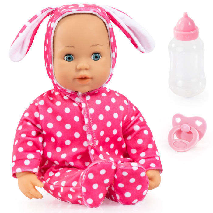  Bayer Desing Интерактивная кукла Анна 38 см в комбинезоне в горошек