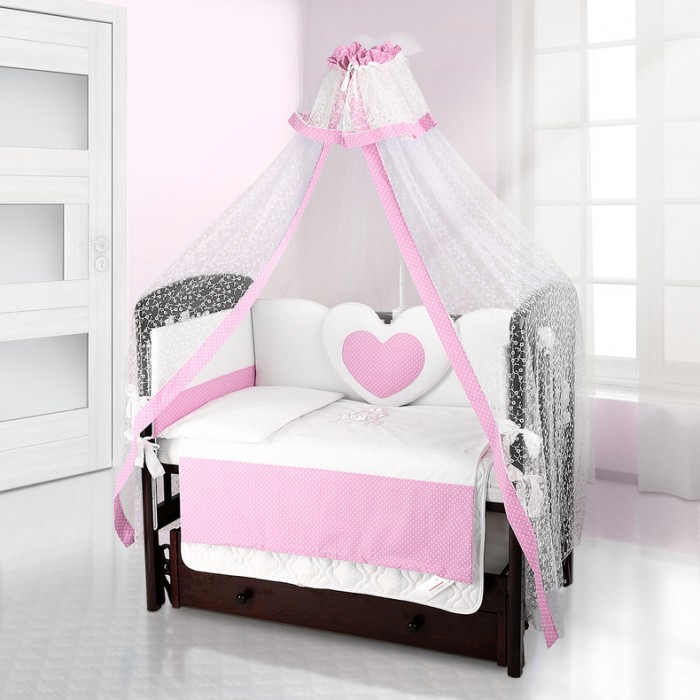 Купить Комплекты в кроватку, Комплект в кроватку Beatrice Bambini Cuore Puntini (6 предметов)