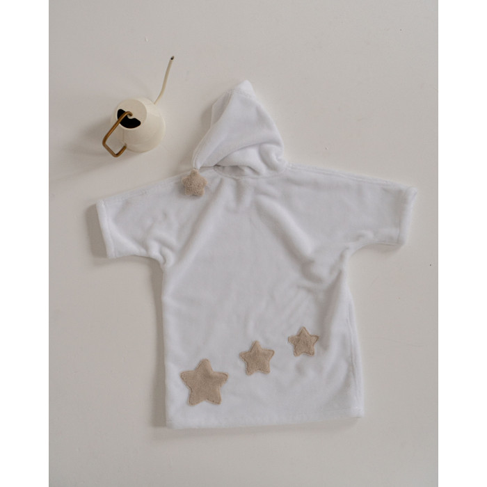 Полотенца Белый хлопок Полотенце-пончо с капюшоном Звезды