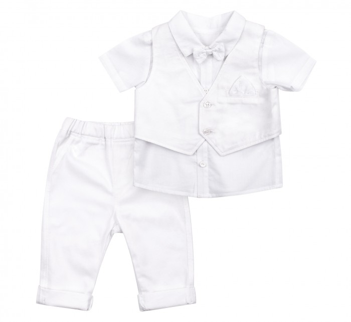 Bembi Крестильный комплект для мальчика (рубашка, жилетка, брюки) КП178 Крестильный комплект для мальчика (рубашка, жилетка, брюки) КП17