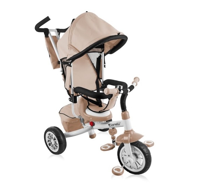 Велосипед трехколесный Bertoni (Lorelli) B302AB302A Велосипед трехколесный Bertoni (Lorelli) B302AB302AТрёхколёсный велосипед для детей от 1 до 4 лет. Цельнометаллическая рама. Широкие пластиковые колеса с покрытием из мягкой резины. Блокировка/разблокировка колес и руля. Амортизатор переднего колеса. Регулируемое сидение: 2 позиции. Сиденье с мягкой подушкой. Ручка для родителей с мягкий накладкой. Управление рулем при помощи родительской ручки. Родительская ручка и дополнительная спинка съемные. Мягкая ручка на руле для транспортировки велосипеда. Сумочка для мамы. Ремни безопасности с мягкими накладками и возможностью регулировки. Блокировка педалей. Козырек. Звонок. Корзина. Переднее крыло. Ширина колесной базы: 58 см. Диаметр колес: переднее - 21 см, задние - 16 см. Размеры корзины: 23x44 см. Высота сиденья: 31 см. Высота ручки: 96 см. Вес: 6.3 кг.<br>