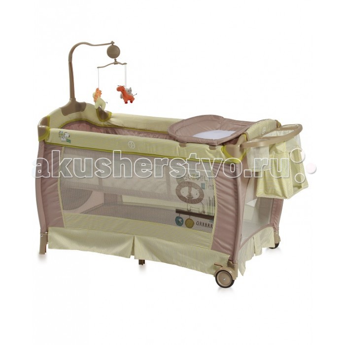 Манеж Bertoni (Lorelli) SleepNDreamSleepNDream Манеж Bertoni (Lorelli) SleepNDreamSleepNDreamМанеж Bertoni (Lorelli) SleepNDream Практичная и компактная модель, которая поможет родителям на время ограничить перемещение малыша по дому и сделает его пребывание абсолютно безопасным. Плюсом модели является два уровня высоты ложа. Первый уровень используется для новорожденных. Когда ребенок подрастет, дно можно опустить на второй уровень и использовать манеж не опасаясь, что ребенок вывалится из него. Особенности: Удобный пеленальный столик Сбоку отверстие на молнии Колесики для перемещения по полу Компактное складывание Музыкальная карусель с подвесными игрушками Подставка для аксессуаров и мелочей Размер 120х60х78 см Вес 12 кг<br>