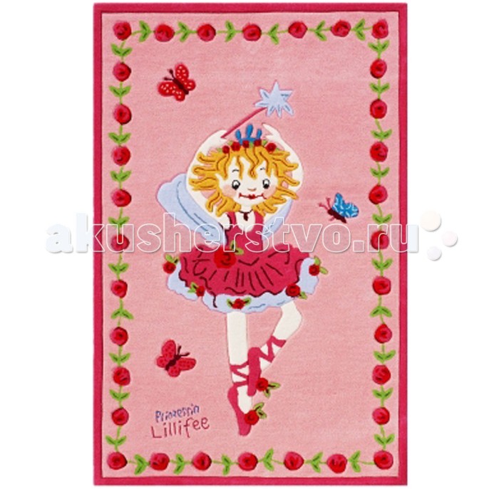 Boing Carpet Ковёр Prinzessin Lillifee 2200Ковёр Prinzessin Lillifee 2200 Boing Carpet Ковёр Prinzessin Lillifee 2200Ковёр Prinzessin Lillifee 2200Ковёр Prinzessin Lillifee 2200 добавит мягкости и уюта в любую детскую комнату девочки, благодаря чему она станет похожа на сказочный мир, полный чудес и доброты. Мягкий, плотный ворс ковра защитит ребенка при падении на пол и создаст дополнительную изоляцию. В состав волокон, используемых при производстве ковра входит Хитозан - вещество 100% натурального происхождения, обладающее антибактериальным свойством и нейтрализующее запахи. Высота ворса составляет 10 мм.<br>