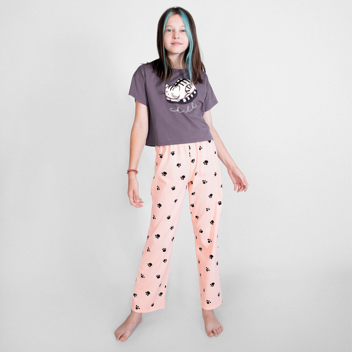 Bossa Nova Пижама для девочки (футболка, брюки) Симпл-димпл 363А-161