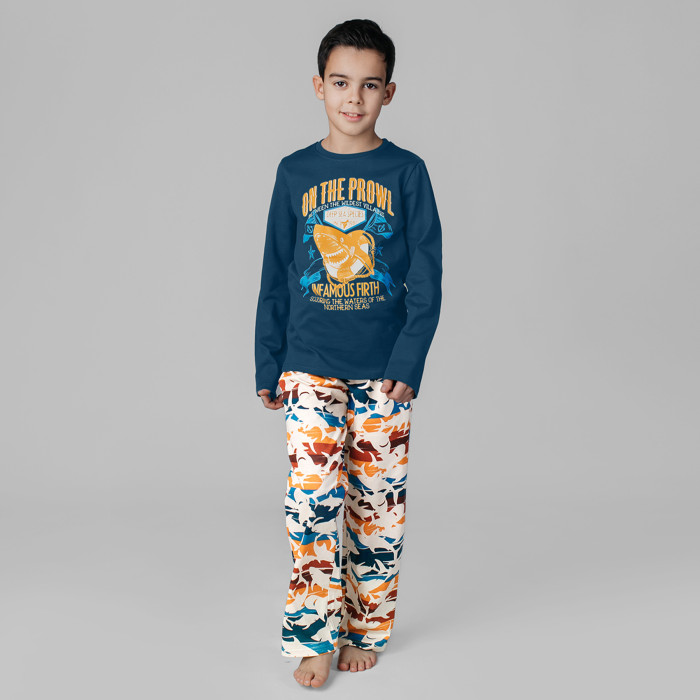 Домашняя одежда Bossa Nova Пижама для мальчика (лонгслив, брюки) Симпл-димпл 362А-161