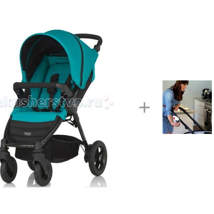 фото Прогулочная коляска Britax B-Motion 4 с укачивающим устройством для коляски Rockit