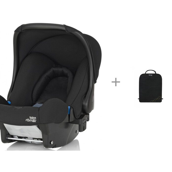 фото Автокресло britax roemer baby-safe и защитный коврик на спинку передних автомобильных сидений brica munchkin