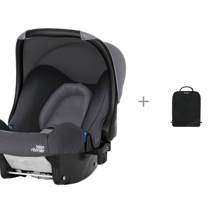 фото Автокресло britax roemer baby-safe и защитный коврик на спинку передних автомобильных сидений brica munchkin