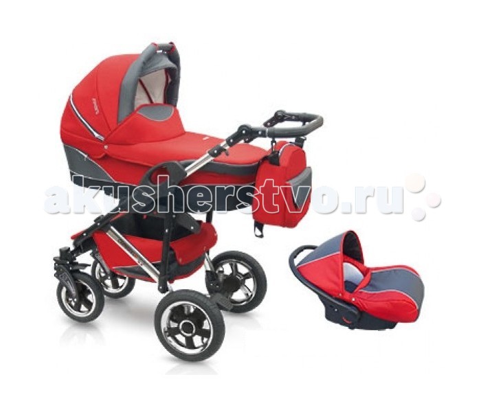 Коляска Camarelo Q-Sport Chrome 2 в 1Q-Sport Chrome 2 в 1 Коляска Camarelo Q-Sport Chrome 2 в 1Q-Sport Chrome 2 в 1Коляска Camarelo Q-Sport Chrome 2 в 1 Множество настроек модульных блоков, обновленная система амортизации, малый вес и оптимальные габариты дают большое преимущество Q-Sport 2 в 1 перед конкурентами. В комплектации идут все необходимые аксессуары для малыша и его мамы. Коляска подходит для детей от 0 до 3 лет. Характеристики: тип коляски: универсальная материал: современные высококачественные ткани механизм складывания: книжка стильный спортивный дизайн дополнительные аксессуары: матрасик в люльку, сумка для детских принадлежностей, дождевик, защитная москитная сетка, корзина для покупок. Люлька: возможность установки на шасси по ходу или против движения коляски может быть использована как качалка или переноска ортопедическое жесткое дно просторное спальное место надежный механизм крепления к раме регулируемый по высоте подголовник кожаная ручка для переноски съемная утепленная накидка бесшумный механизм опускания капюшона козырек на капюшоне для дополнительной защиты съемная хлопковая подкладка изнутри съемная тканевая обивка снаружи дно люльки оснащено полозьями для качания. Прогулочный блок: возможность установки на шасси по ходу или против движения коляски несколько комфортных положений спинки, включая горизонтальное для сна регулируемая по высоте подножка, обтянутая искусственной кожей мягкий съемный бампер-ограничитель перемычка между ножек съемная тканевая обивка глубокий капюшон с козырьком + смотровое окошко теплый чехол для ножек пятиточечные ремни безопасности. Шасси: материал рамы: алюминий облегченная устойчивая конструкция рамы быстрое, компактное и удобное сложение «книжка» большие надувные колеса на подшипниках все колеса легко снимаются для мытья и хранения передние колеса поворотные с функцией блокировки двухуровневая амортизация ручка эргономичной формы из эко-кожи с регулировкой высоты в пяти положениях надежный центральный тормоз вместительная корзина для покупок снизу. Размеры и вес: Люлька: наружный размер: длина 81 см, ширина 41 см внутренний размер: длина 78 см, ширина 38 см, глубина 19 см вес: 4.8 кг вес шасси с люлькой: 14 кг. Прогулочный блок: размер: длина 80 см, ширина 40 см вес: 5.5 кг вес шасси с прогулочным блоком: 13 кг. Шасси: размеры в разложенном виде: ширина 59 см, длина 90 см, высота 110 см ширина шасси: 59 см вес рамы без колес: 5.6 кг диаметр колес: передние 25 см, задние 29 см диапазон высоты положений ручки: 81-112 см.<br>