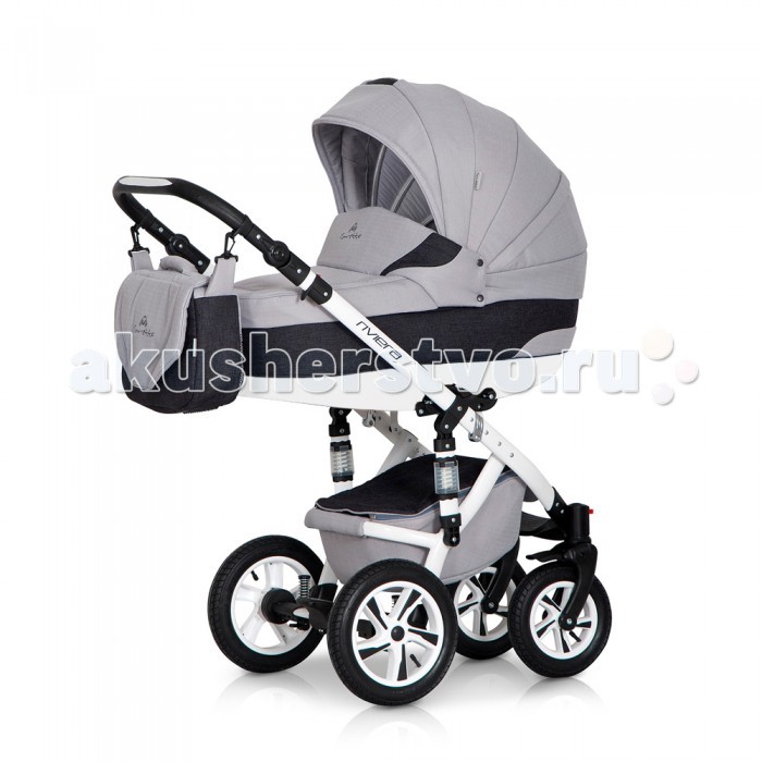 Коляска Caretto Riviera F 3 в 1Riviera F 3 в 1 Коляска Caretto Riviera F 3 в 1Riviera F 3 в 1Коляска Caretto Riviera F 3 в 1 включает в себе все необходимое малышу с самого рождения. Эта универсальная коляска разработана и изготовлена в соответствии с обязательными нормами и требованиями к детским товарам и имеет все необходимые сертификаты качества. Коляска выполнена из экологически чистых материалов морозостойких , с влагостойкой пропиткой и защитой от солнечных лучей. Весь модельный ряд представлен нежными натуральными оттенками, идеально подходящими для детей любого пола. Шасси: алюминиевая рама колеса надувные в комбинации с пластиком, на подшипниках передние колеса поворотные на 360 градусов, с блокировкой центральный тормоз с блокировкой задних колес амортизация на пружинах с дополнительными аммортизаторами на раме регулируемая высота ручки на несколько уровней механизмы и фиксаторы для установки модулей. Люлька: пластиковый цельнолитой корпус с жестким дном овальное дно с особой конструкцией снаружи выполняет функцию качалки высокие борта не продуваемые, безопасные от ударов регулируемый подголовник и дополнительная вентиляция на дне секция на молнии с противомоскитной сеткой внутренняя мягкая обивкаиз натурального хлопка, съемная для стирки ортопедический матрас с натуральным наполнителем теплый капор с козырьком от солнца, со встроенной кожаной ручкой для переноски объемная накидка из утепленной ткани. Прогулочный блок: глубокое сиденье с регулируемой спинкой и подножкой в несколько положений мягкая внутренняя обивка, все части снимаются для чистки удобный капюшон с фиксаторами, опускается до бампера, открывается для обзора капюшон оснащен карманами для мелочей и смотровым окошком пятиточечные ремни безопасности с мягкими накладками и надежным замком теплая накидка на ножки закрытая корзина для покупок. Автокресло: автокресло является очень удобной частью конструкции рассчитано на деток до 13 кг можно использовать для новорожденных каркас автокресла сделан из жесткой пластмассы, смягчает нахождение крохи в нем мягкий вкладыш страховочные ремни надежно защищают от выпадения 2-позиционная ручка обеспечивает удобную транспортировку люльки капор регулируется и бесшумно опускается. Комплектация: шасси люлька прогулочный блок автокресло стильная родительская сумка москитная сетка дождевик. Параметры: Ширина шасси: 59 см Размеры люльки: 80x37 см Ширина сидения: 32 см Вес люльки: 4.8 кг Вес прогулочного блока: 4.8 кг Вес шасси: 9 кг<br>