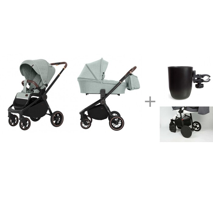 фото Коляска carrello epica 2 в 1 crl-8510/1 с подстаканником happy baby и чехлами на колеса ruivo