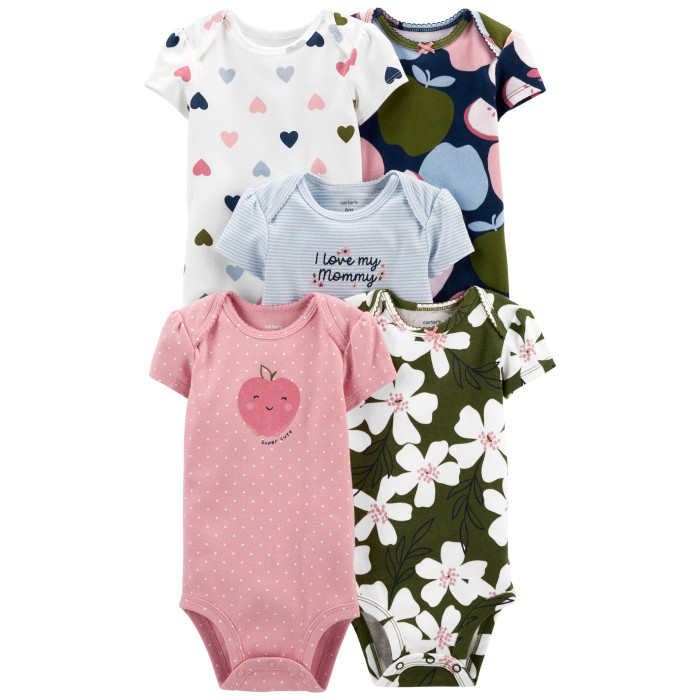 

Carter's Боди для девочки 5 шт. 1L956410, Боди для девочки 5 шт. 1L956410