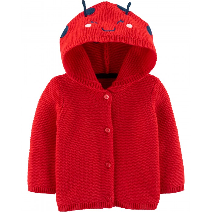 

Carter's Кардиган с капюшоном Божья коровка, Кардиган с капюшоном Божья коровка