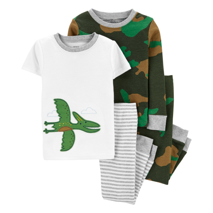 Домашняя одежда Carter's Пижама для мальчика с динозаврами (4 предмета) 1I554910/2I554910