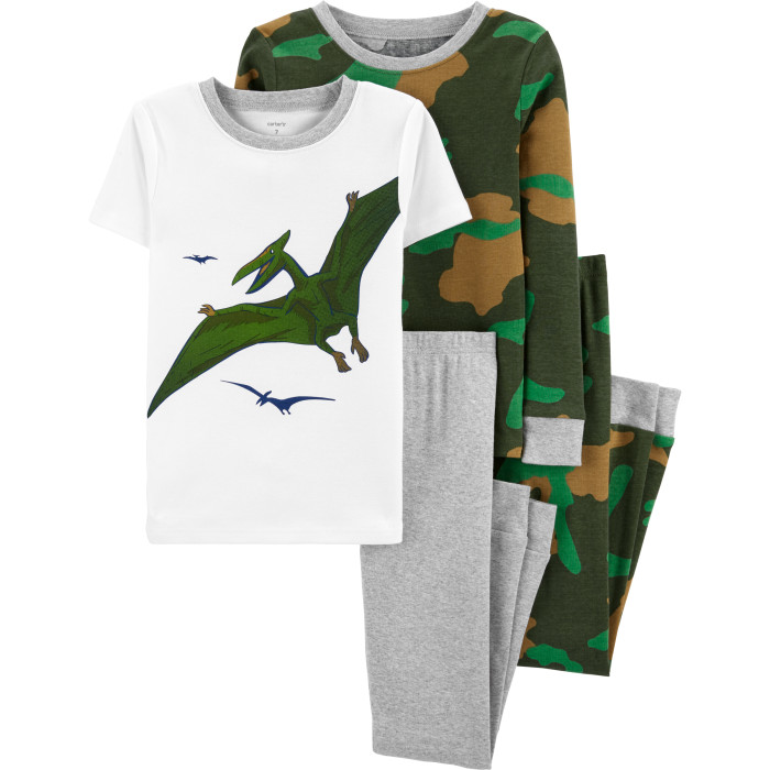 Домашняя одежда Carter's Пижама для мальчика с динозаврами (4 предмета) 3I556110