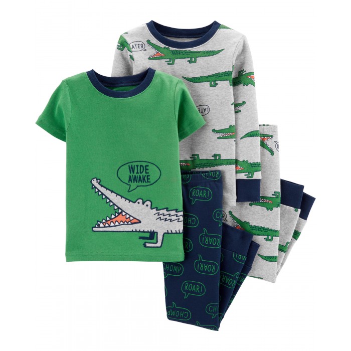 Домашняя одежда Carter's Пижама для мальчика с крокодилами (4 предмета)