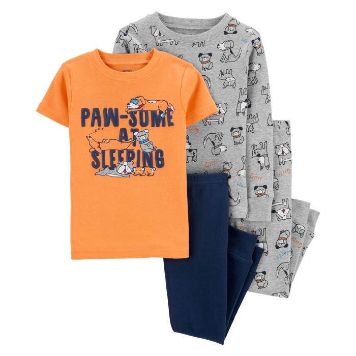 Домашняя одежда Carter's Пижама для мальчика с собаками (4 предмета)