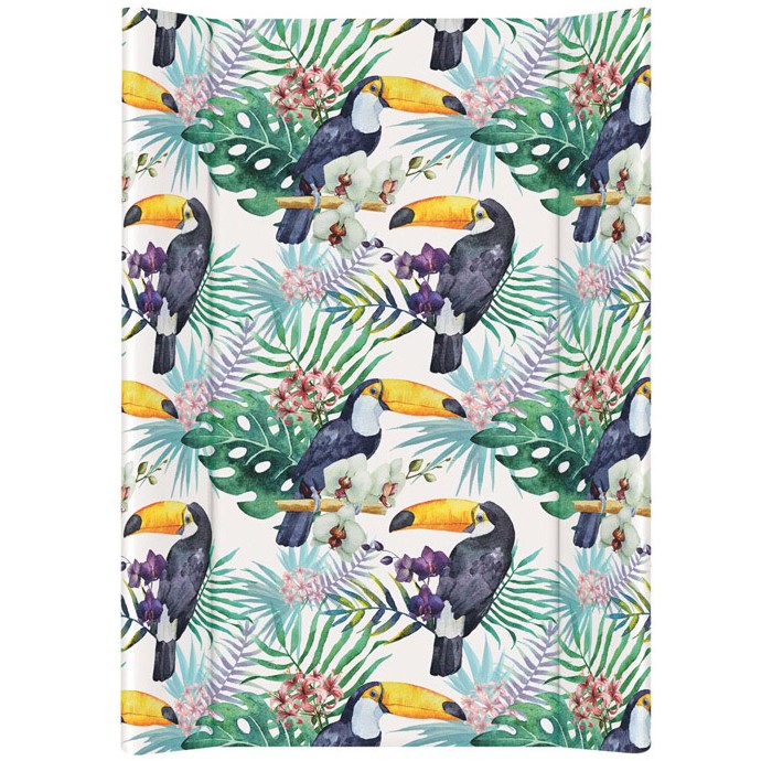 Накладки для пеленания Ceba Baby Пеленальный матрас без изголовья мягкий Flora Fauna 70х50 см
