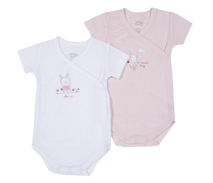 

Chicco Боди для девочек c коротким рукавом Зайка 2 шт., Боди для девочек c коротким рукавом Зайка 2 шт.