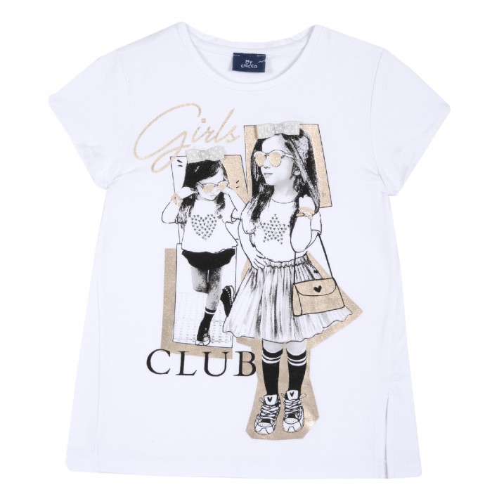 

Chicco Футболка для девочки Girls Club, Футболка для девочки Girls Club