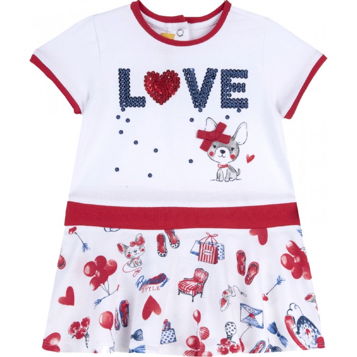 

Chicco Платье для девочек Собачка, Платье для девочек Собачка