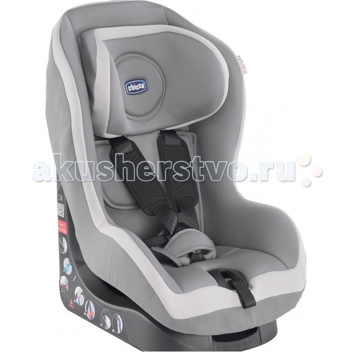 Автокресло Chicco Go-oneGo-one Автокресло Chicco Go-oneGo-oneАвтомобильное кресло Chicco Go-one группы 1 предназначено для перевозки в автомобиле детей весом от 9 до 18 кг (от 1 до 4 лет). Соответствует европейскому стандарту безопасности ECE R44/04. Безопасность обеспечивают противоударная конструкция с прослойкой, поглощающей силу удара, и собственный ремень безопасности, имеющий единую систему натяжения и регулирующийся по росту ребенка. Благодаря эксклюзивной системе безопасности, подголовники, прикрепленные к ремням безопасности, можно легким движением установить на одну из 6 позиций. Это обеспечивает комфорт и безопасность матери и ребенка. Сидение автокресла можно установить в 5 разных положениях, чтобы путешествовать легко и спокойно. Оббивка чехла выполнена из качественных дышащих и мягких тканей. Новые экстра крепкие плечевые ремни, которые не скручиваются и обеспечивают ребенку необходимый комфорт. Chicco Go-one гарантирует удобство для родителей - чехол можно легко снять для стирки без задействования ремней. Это экономит время и предупреждает риск последующей неправильной установки ремней.<br>