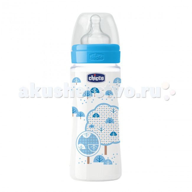 Бутылочки Chicco Wellbeing 330 мл силикон быстрый поток chicco бутылочка для кормления 330 мл силиконовая