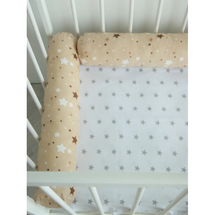 фото Бортик в кроватку cocodikama подушка валик звезды 2 шт.