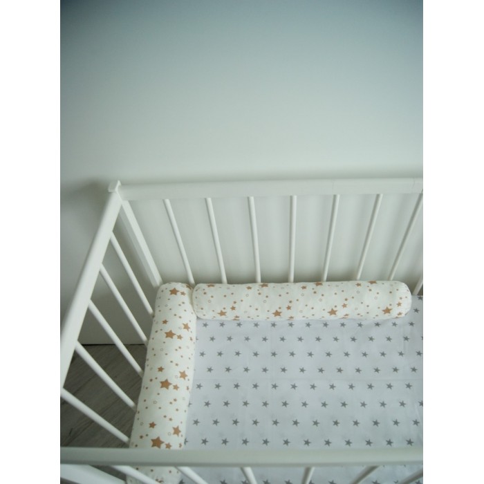 фото Бортик в кроватку cocodikama подушка валик звезды