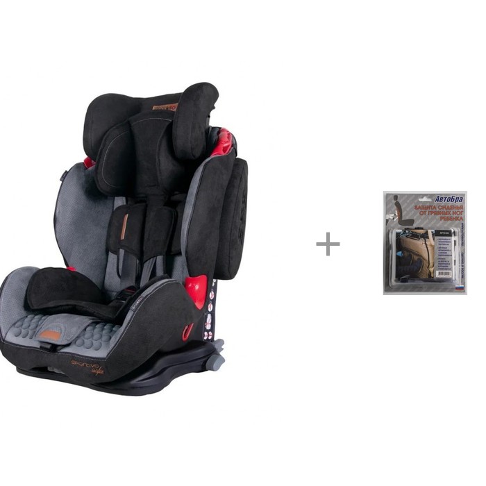 фото Автокресло coletto sportivo isofix c защитой спинки сиденья от грязных ног ребенка автобра