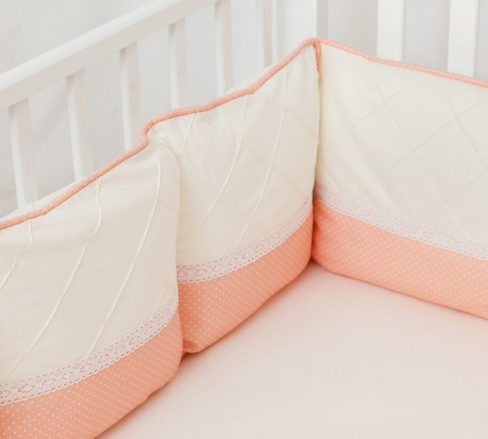 фото Бортик в кроватку Colibri&Lilly Peach Pillow 120х60 см