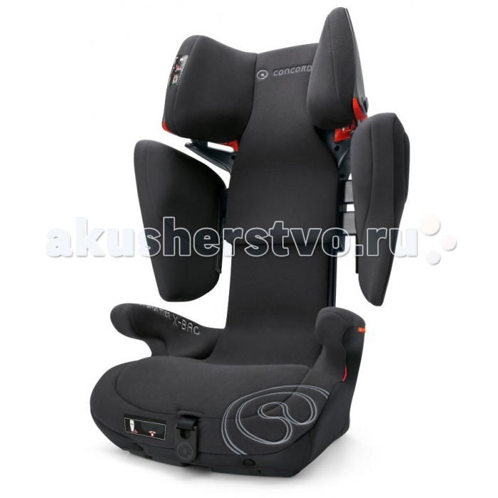 Автокресло Concord Transformer X-BagTransformer X-Bag Автокресло Concord Transformer X-BagTransformer X-BagАвтокресло Concord Transformer X-Bag прошло все необходимые испытания, в том числе и боковой краш тест. Материалы обивки крайне приятны на ощупь и прекрасно пропускают воздух. Кресло Concord Transformer X-Bag позволяет при помощи одной кнопки регулировать высоту подголовника и ширину боковин. Регулировка высоты и ширины производится в очень широком диапазоне ( в отличии от всех конкурентов). Регулировка высоты позволяет усадить ребенка ростом до 145 см, а в ширину кресло достигает 38 см ( внутри, в плечах). Регулировка данных параметров одновременная и имеет 20 положений. Большое количество положений позволит очень точно подбирать размеры кресла под конкретного ребенка. В этом кресле ребенок будет одинаково хорошо защищен, что в 5, что в 12 лет. Кресло крепится в автомобиле на заднем сиденье, по ходу движения. Фиксация производится при помощи системы ISOFIX или на штатные ремни заднего сиденья, ремни должны быть трехточечными. Система фиксации кресла также совместила и с автомобилями из Америки, где используется система крепления Latch. Не зависимо от способа крепления кресла, ребенка удерживает штатный ремень автомобиля, который проходит под подлокотниками и в специальной направляющей в подголовнике. При правильном подборе высоты подголовника, ремень выйдет ровно на плечо ребенка, и он не будет задевать на лицо. Кресло X-Bar прошло, все необходимые испытания и получило сертификат соответствия европейским нормам – ECE R044/04. В России получен сертификат соответствия техническому регламенту ( ранее РосТест), как детское удерживающее устройство. Все материалы обивки можно снять для стирки или чистки. Ткань хорошо пропускает воздух, что позволяет поддерживать оптимальную температуру в любое время года. Особенности TwinFix: Карабины Isofix на ремешках, что повышает удобство установки автокресла в автомобиль, а так же снижает его вес. Triple Layer Impact Protection: три слоя поглощяющего материала для обеспечения максимального уровня безопасности при боковом столкновении Материал: мягкий, дышащий материал, легко снимается и моется при температуре в 30 градусов. Эргономичная форма сиденья, эргономичные подлокотники Опционально можно приобрести летний чехол. Размеры: ШхДхВ: 45х45Х63-82см Вес: 7.7 кг<br>