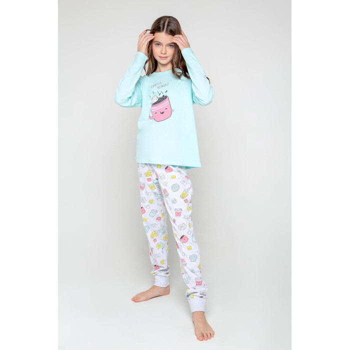 Cubby Пижама для девочки кофе и булочки (джемпер, брюки)