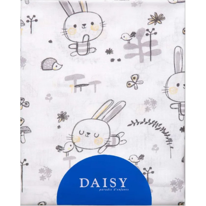 Daisy Простыня на резинке Зайчик с щечкой 60х120 см