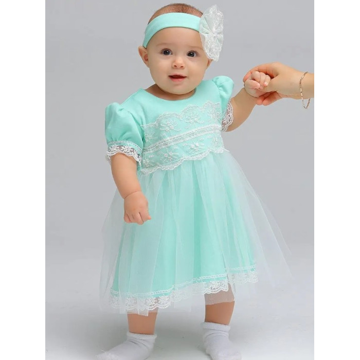 фото Дашенька комплект нарядный для девочки (платье, повязка)